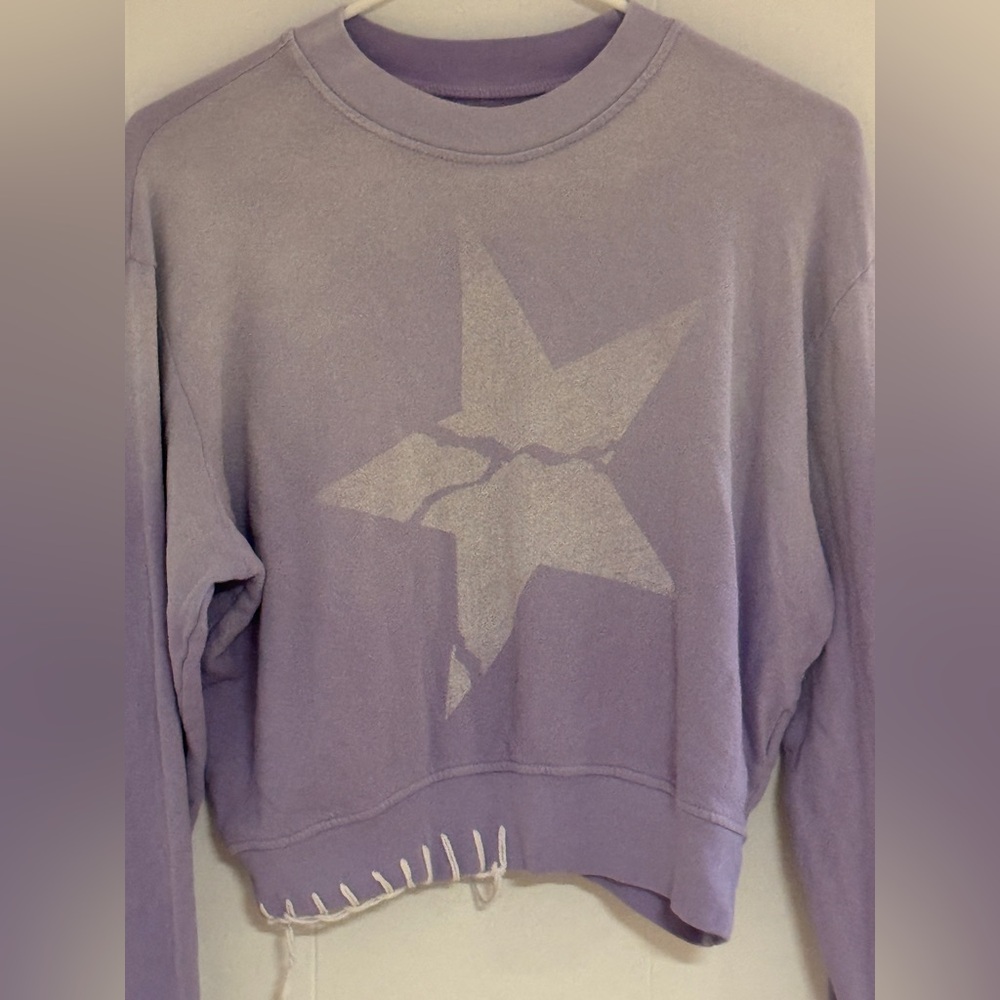 Lauren Moshi SPALDING CRACKED STAR Sweatshirt NWOT - Picture 7 of 9